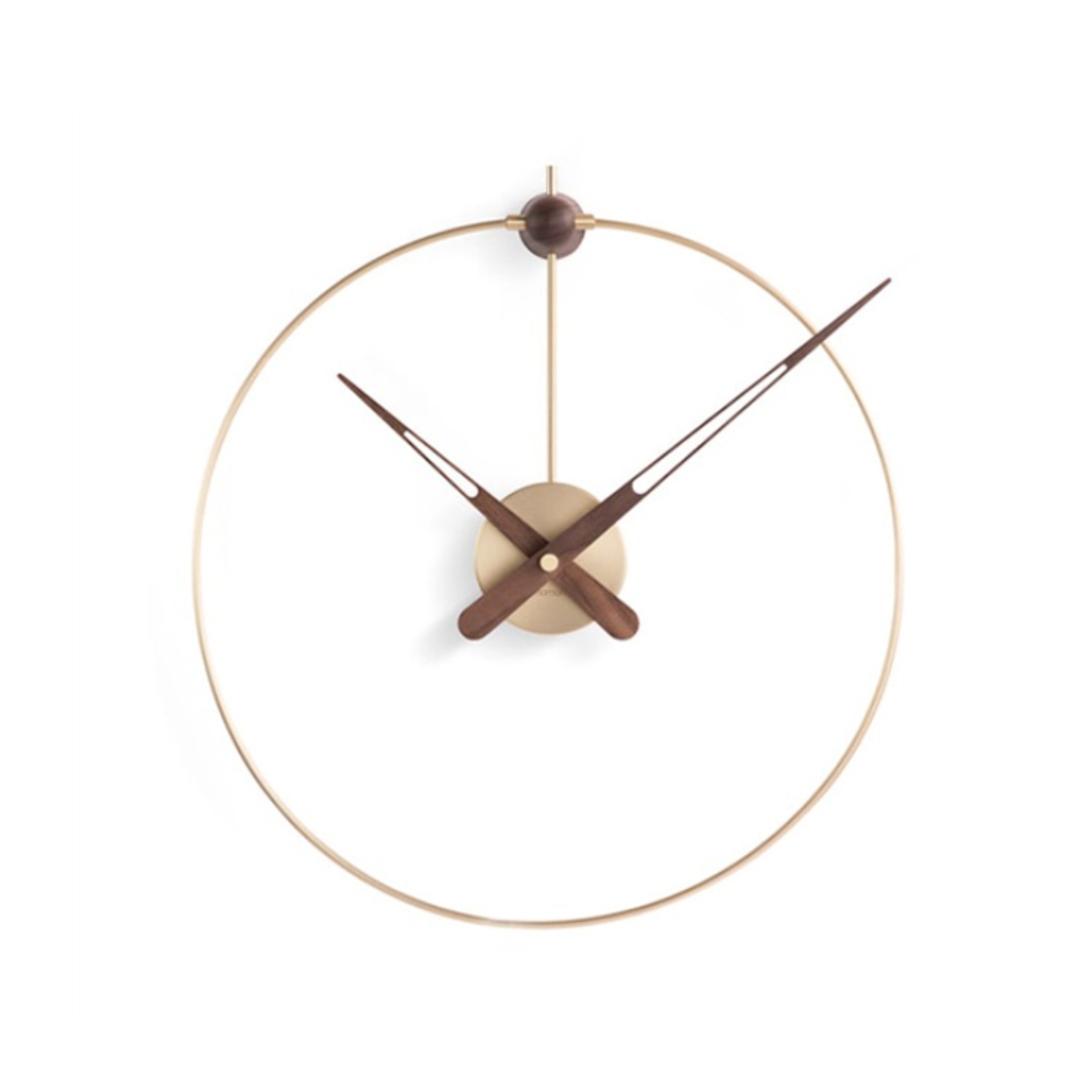 Micro Anda (Gold/Walnut) Wall Clock 마이크로 뉴 안다 벽시계